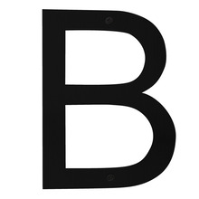 Husbogstav B stål sort 25 cm